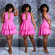 All Fun and Ruffles Dress (Pink)