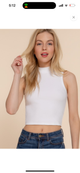 Mod Neck Crop Top