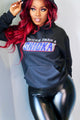 THICKA THAN A SNICKA HOODIE (Swarovski Crystal)- BLACK