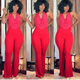 Holidays Diamond Neck  Jumpsuit