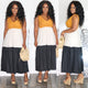 Colorblock Coffee Maxi Dress