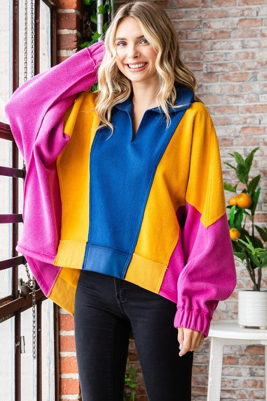 Colorblock Fun Fleece Top